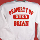 Property of My Valentine  Personalized Sweatshirt